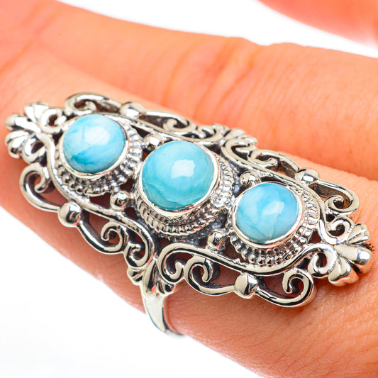 Larimar Rings handcrafted by Ana Silver Co - RING60628