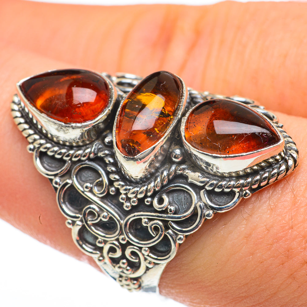 Baltic Amber Rings handcrafted by Ana Silver Co - RING60639