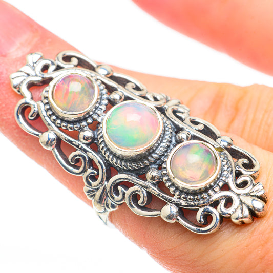 Ethiopian Opal Rings handcrafted by Ana Silver Co - RING60651