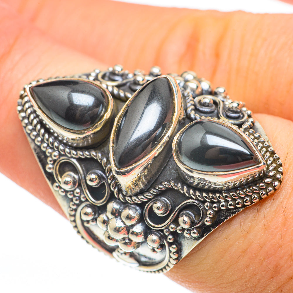 Hematite Rings handcrafted by Ana Silver Co - RING60654