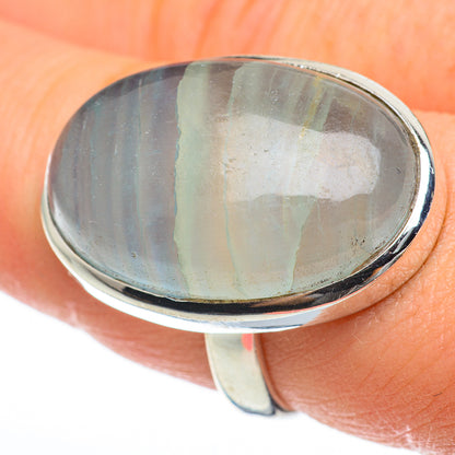 Blue Fluorite Rings handcrafted by Ana Silver Co - RING60655