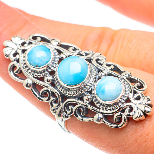Larimar Rings handcrafted by Ana Silver Co - RING60663