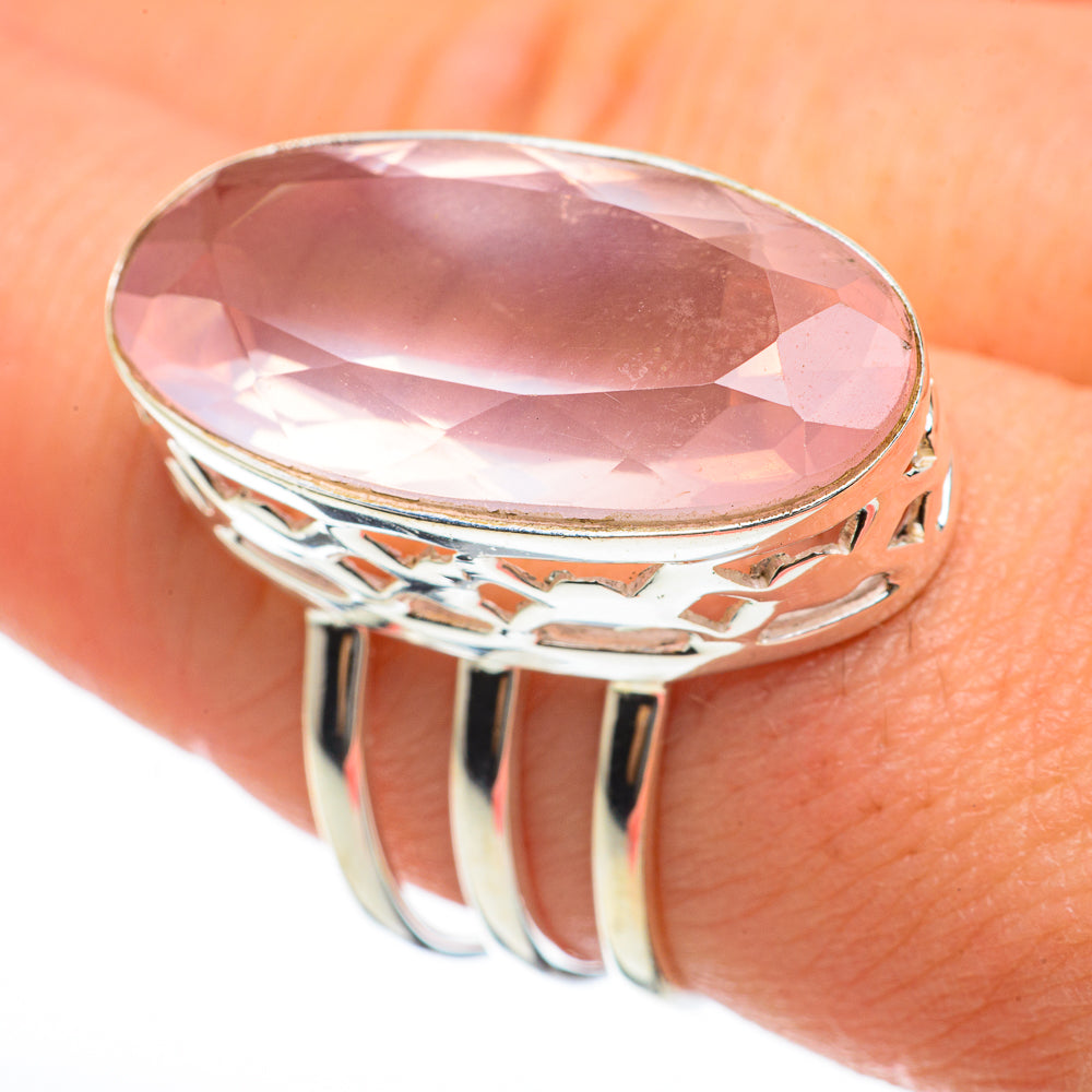 Rose Quartz Rings handcrafted by Ana Silver Co - RING60670
