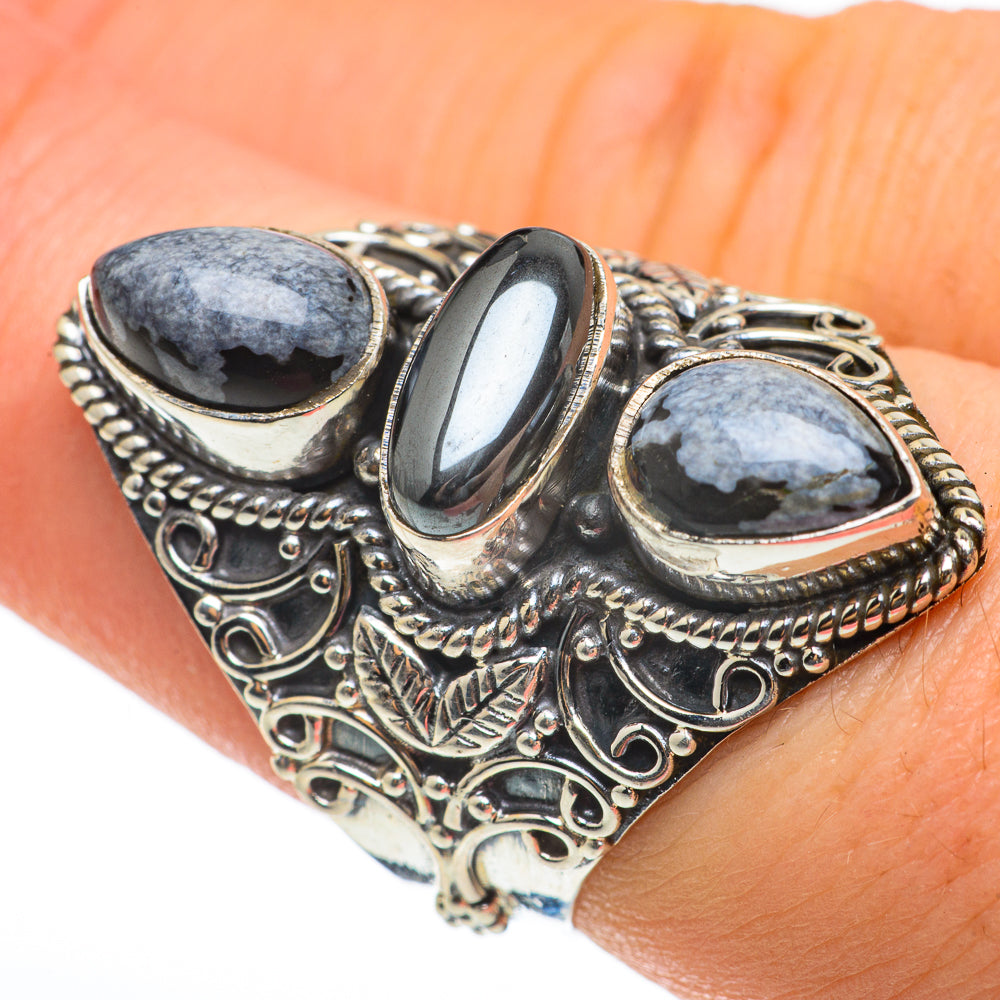 Hematite Rings handcrafted by Ana Silver Co - RING60682