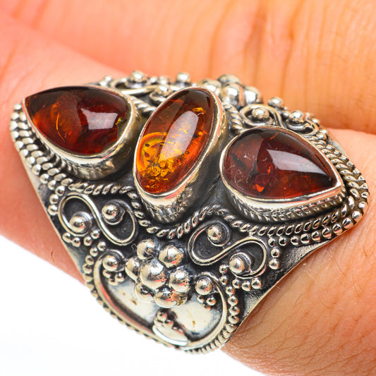Baltic Amber Rings handcrafted by Ana Silver Co - RING60697