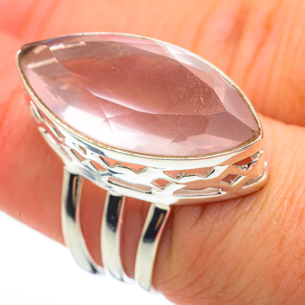 Rose Quartz Rings handcrafted by Ana Silver Co - RING60698