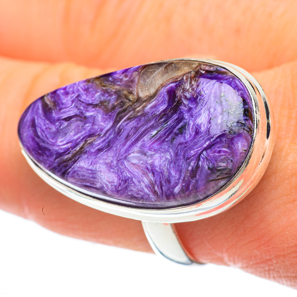 Charoite Rings handcrafted by Ana Silver Co - RING60701