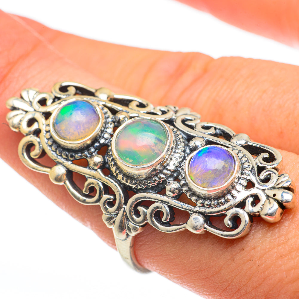 Ethiopian Opal Rings handcrafted by Ana Silver Co - RING60707