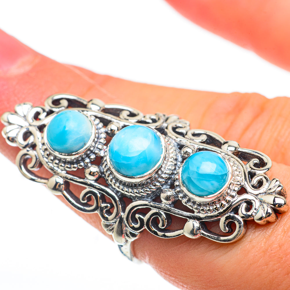 Larimar Rings handcrafted by Ana Silver Co - RING60710