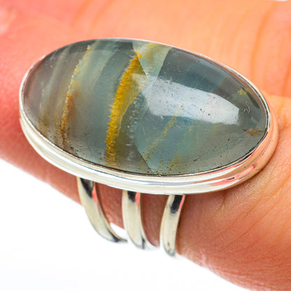Blue Fluorite Rings handcrafted by Ana Silver Co - RING60714