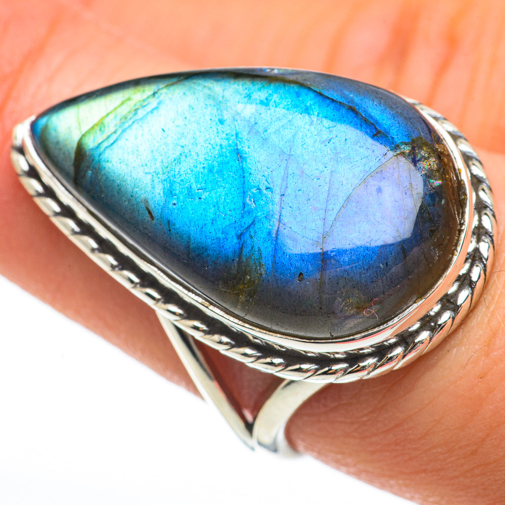 Labradorite Rings handcrafted by Ana Silver Co - RING60717