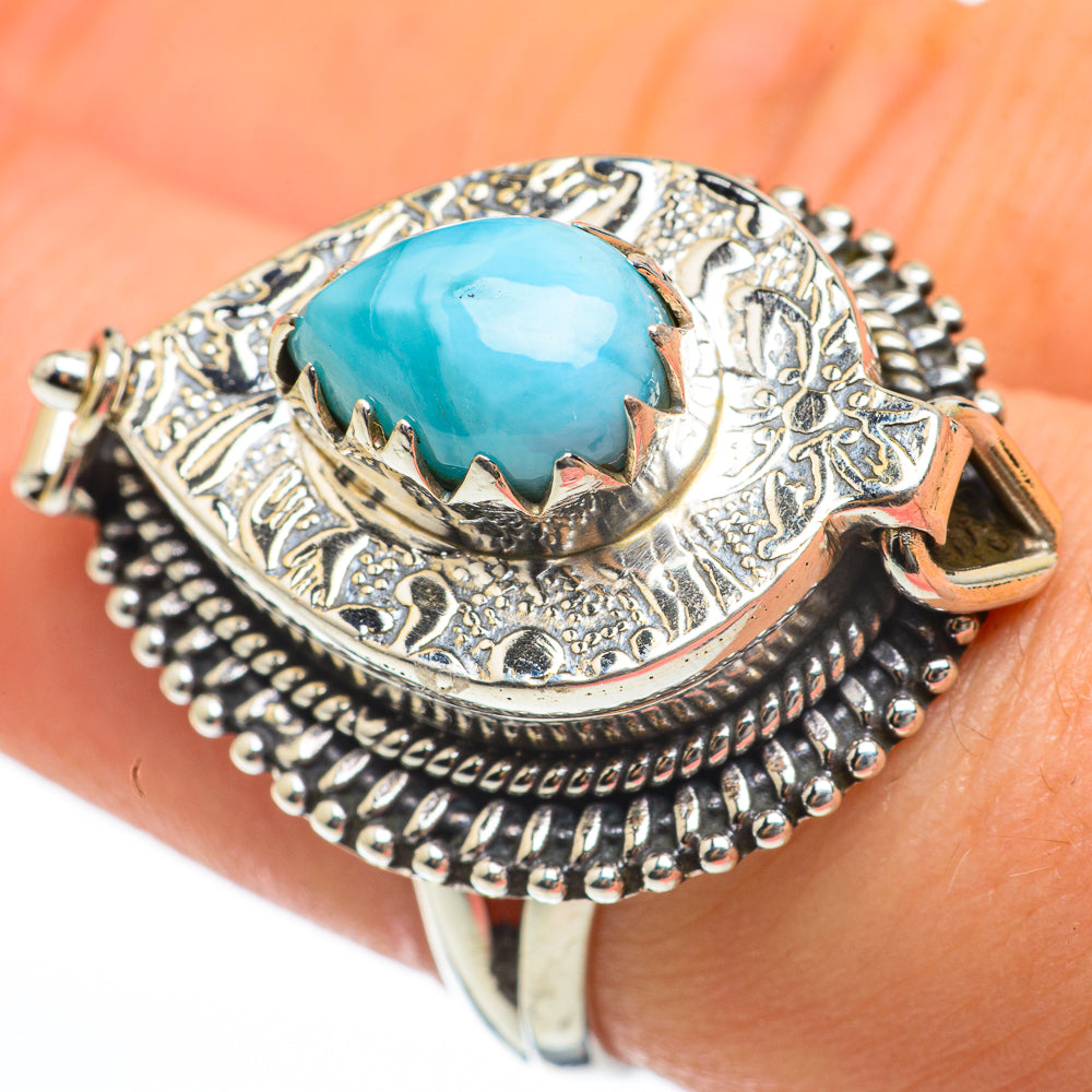 Larimar Rings handcrafted by Ana Silver Co - RING60719
