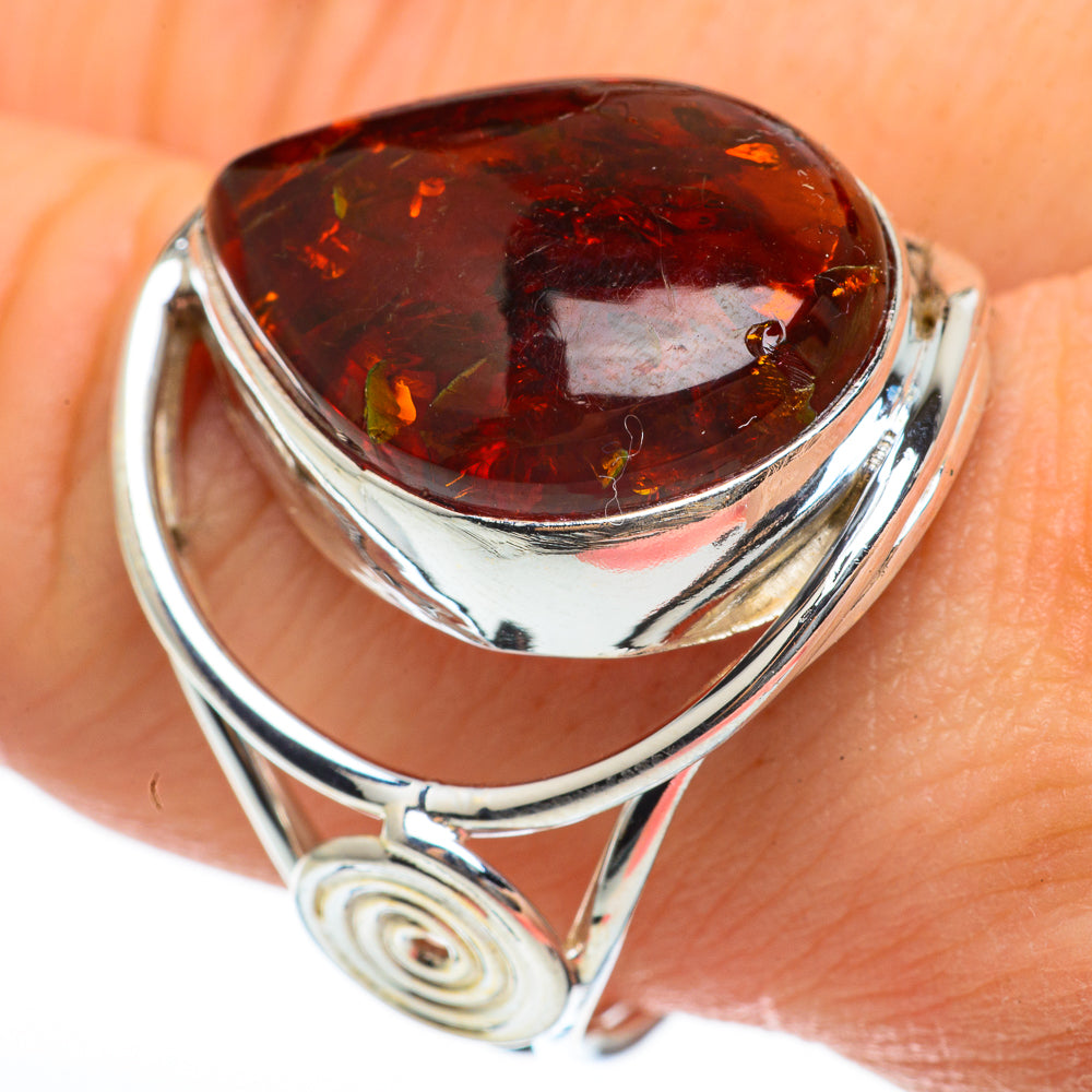Baltic Amber Rings handcrafted by Ana Silver Co - RING60723