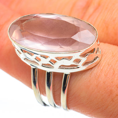 Rose Quartz Rings handcrafted by Ana Silver Co - RING60726