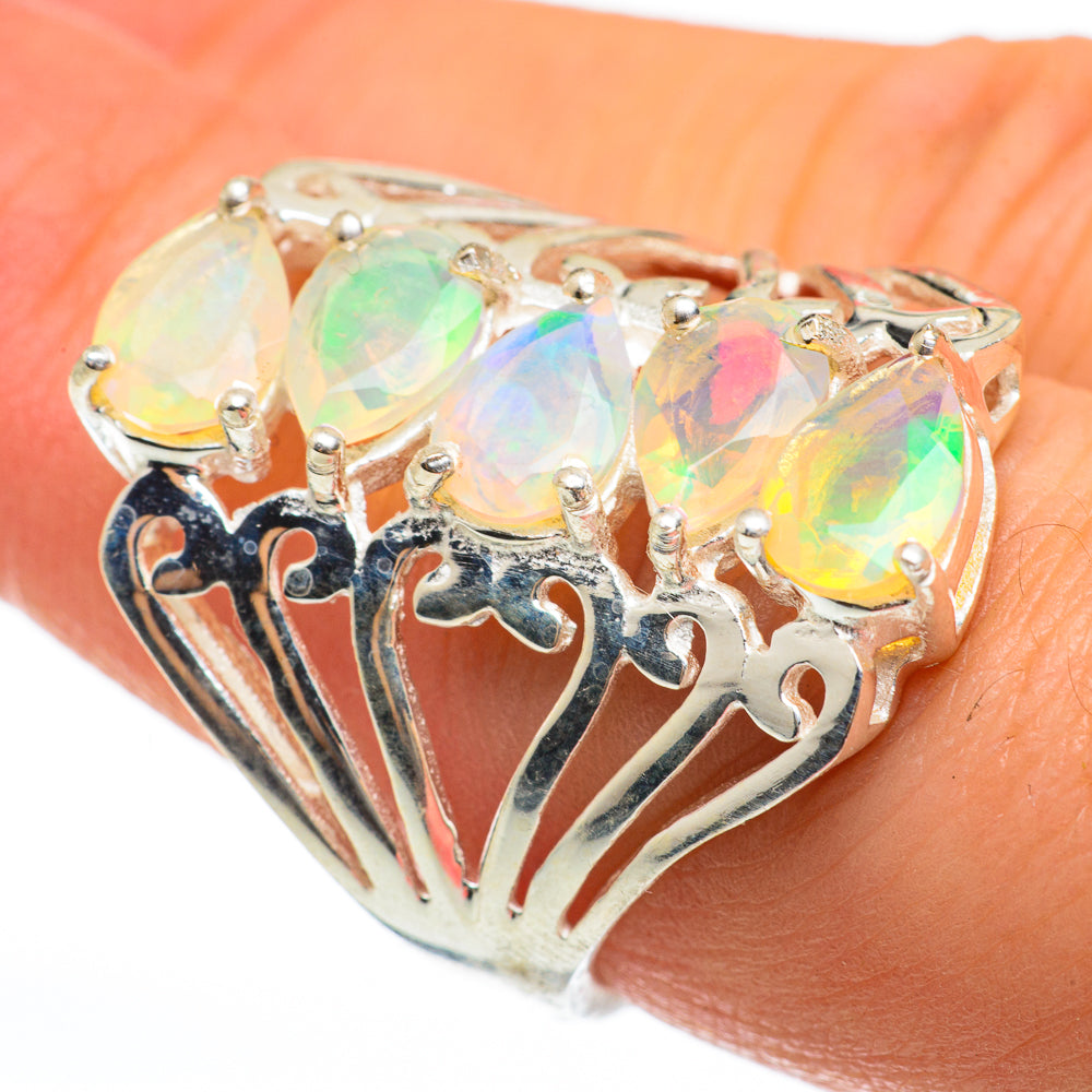 Ethiopian Opal Rings handcrafted by Ana Silver Co - RING60734