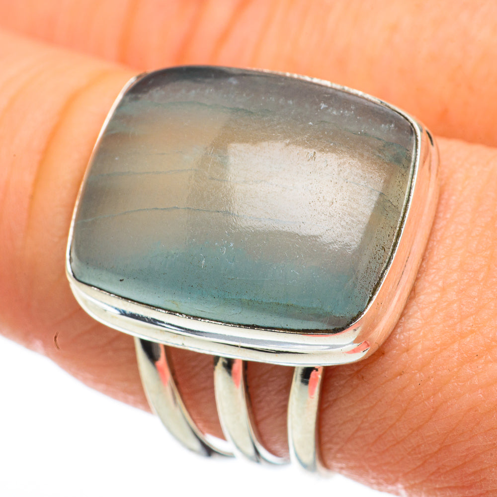 Blue Fluorite Rings handcrafted by Ana Silver Co - RING60741