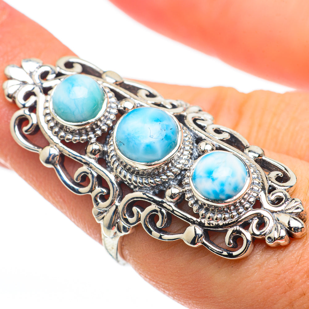 Larimar Rings handcrafted by Ana Silver Co - RING60742
