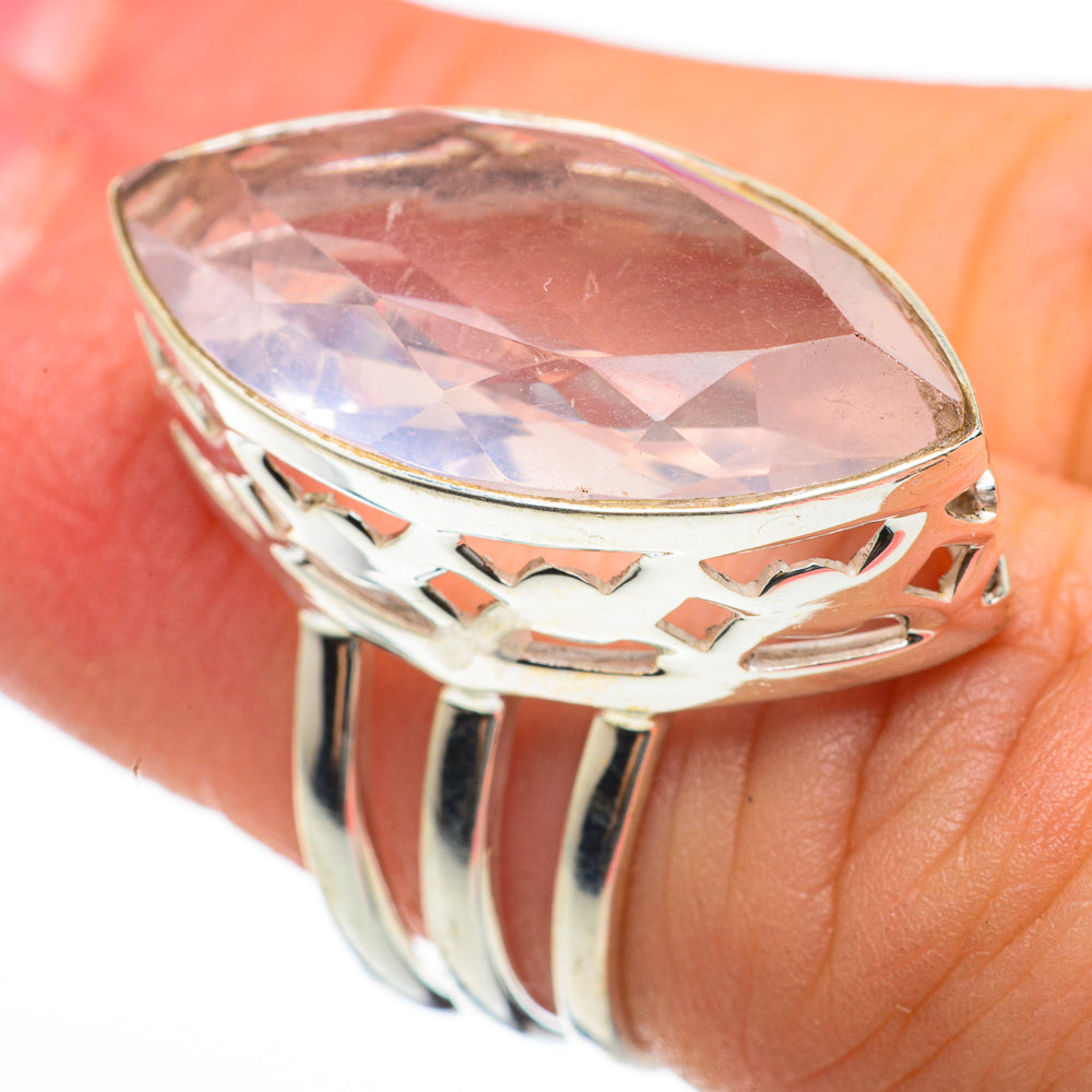 Rose Quartz Rings handcrafted by Ana Silver Co - RING60748
