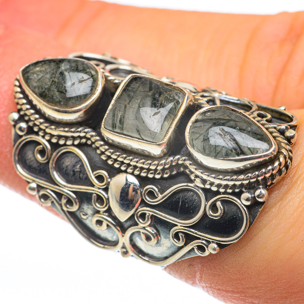 Tourmalinated Quartz Rings handcrafted by Ana Silver Co - RING60752