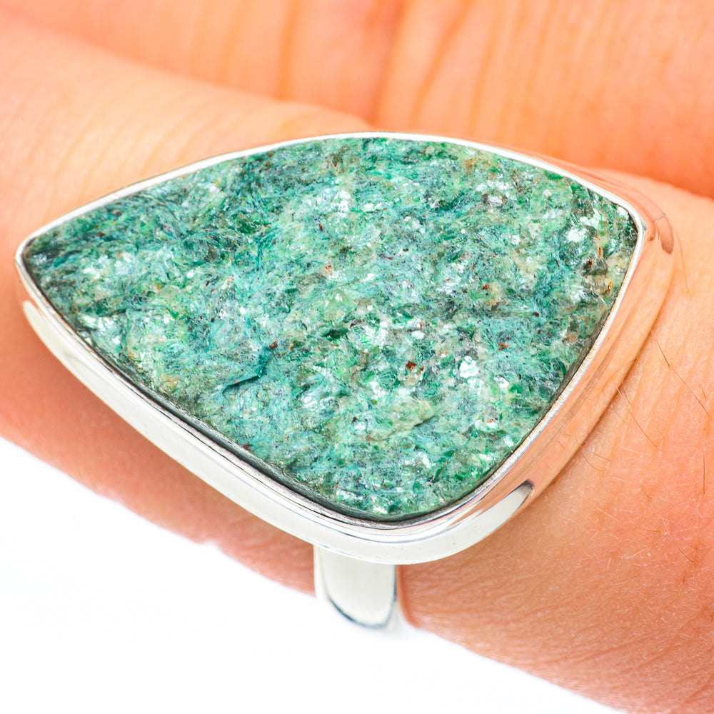 Green Fuchsite Rings handcrafted by Ana Silver Co - RING60759