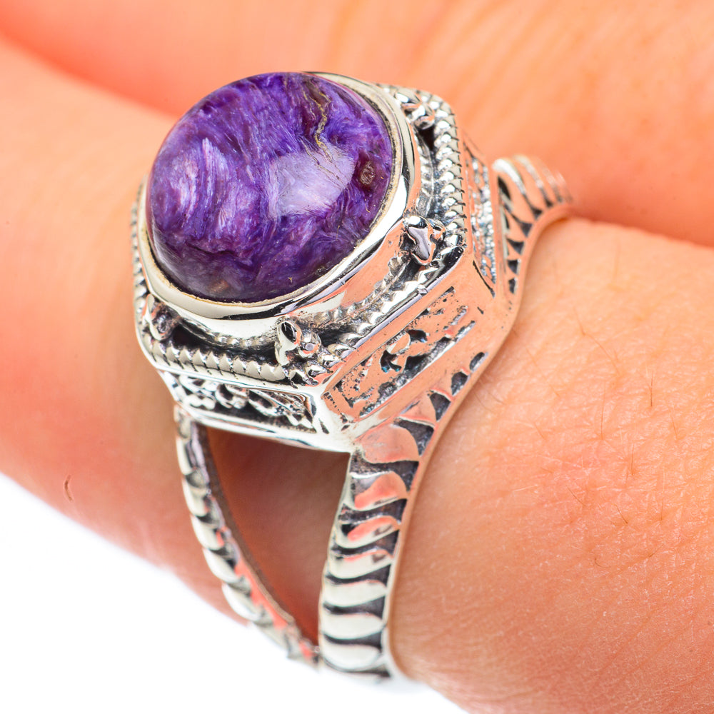 Charoite Rings handcrafted by Ana Silver Co - RING60768