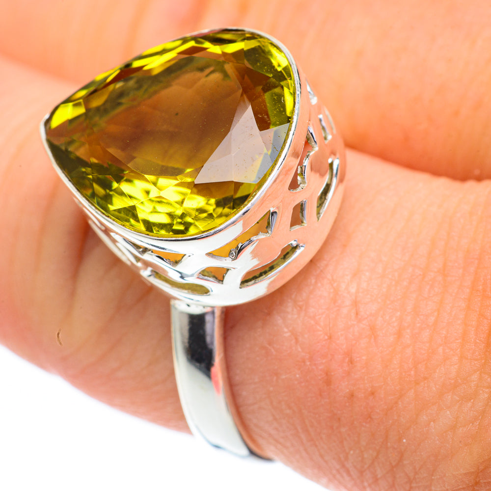 Lemon Quartz Rings handcrafted by Ana Silver Co - RING60785