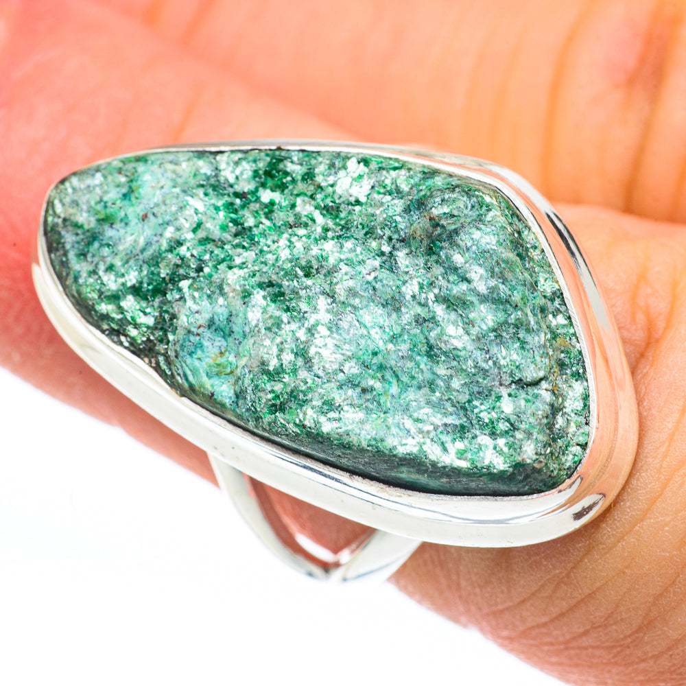 Green Fuchsite Rings handcrafted by Ana Silver Co - RING60790
