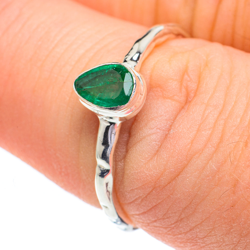 Zambian Emerald Rings handcrafted by Ana Silver Co - RING60791