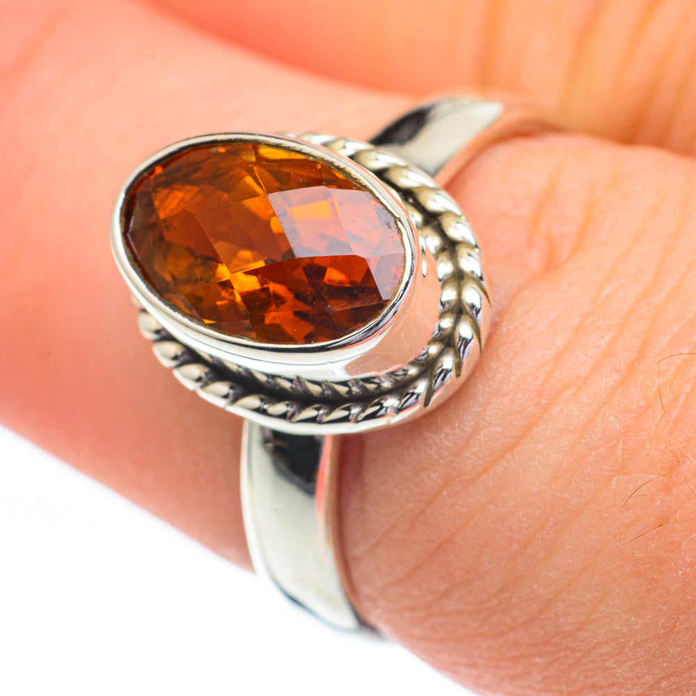 Mandarin Citrine Rings handcrafted by Ana Silver Co - RING60795