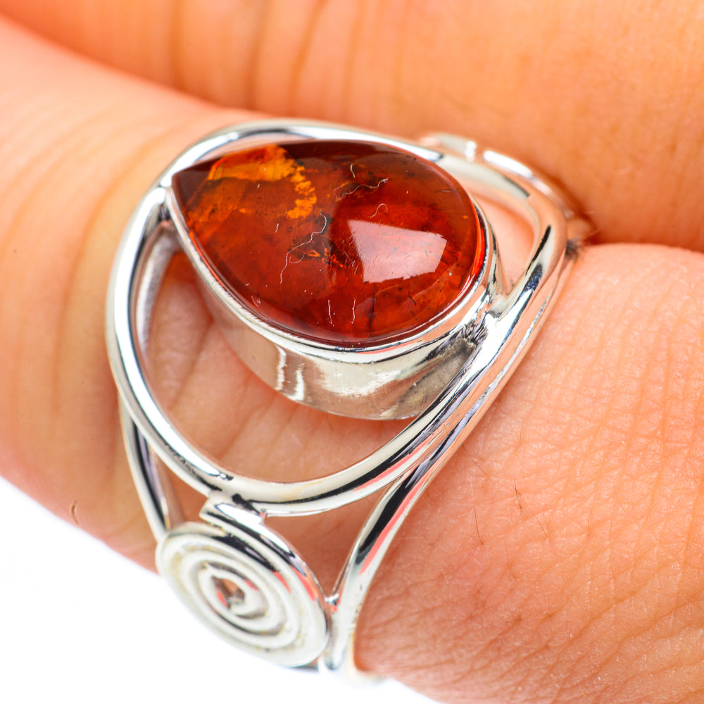 Baltic Amber Rings handcrafted by Ana Silver Co - RING60796