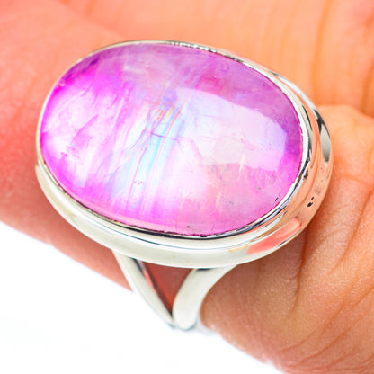 Pink Moonstone Rings handcrafted by Ana Silver Co - RING60797
