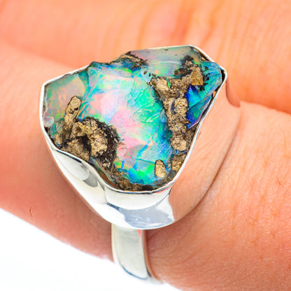 Ethiopian Opal Rings handcrafted by Ana Silver Co - RING60813