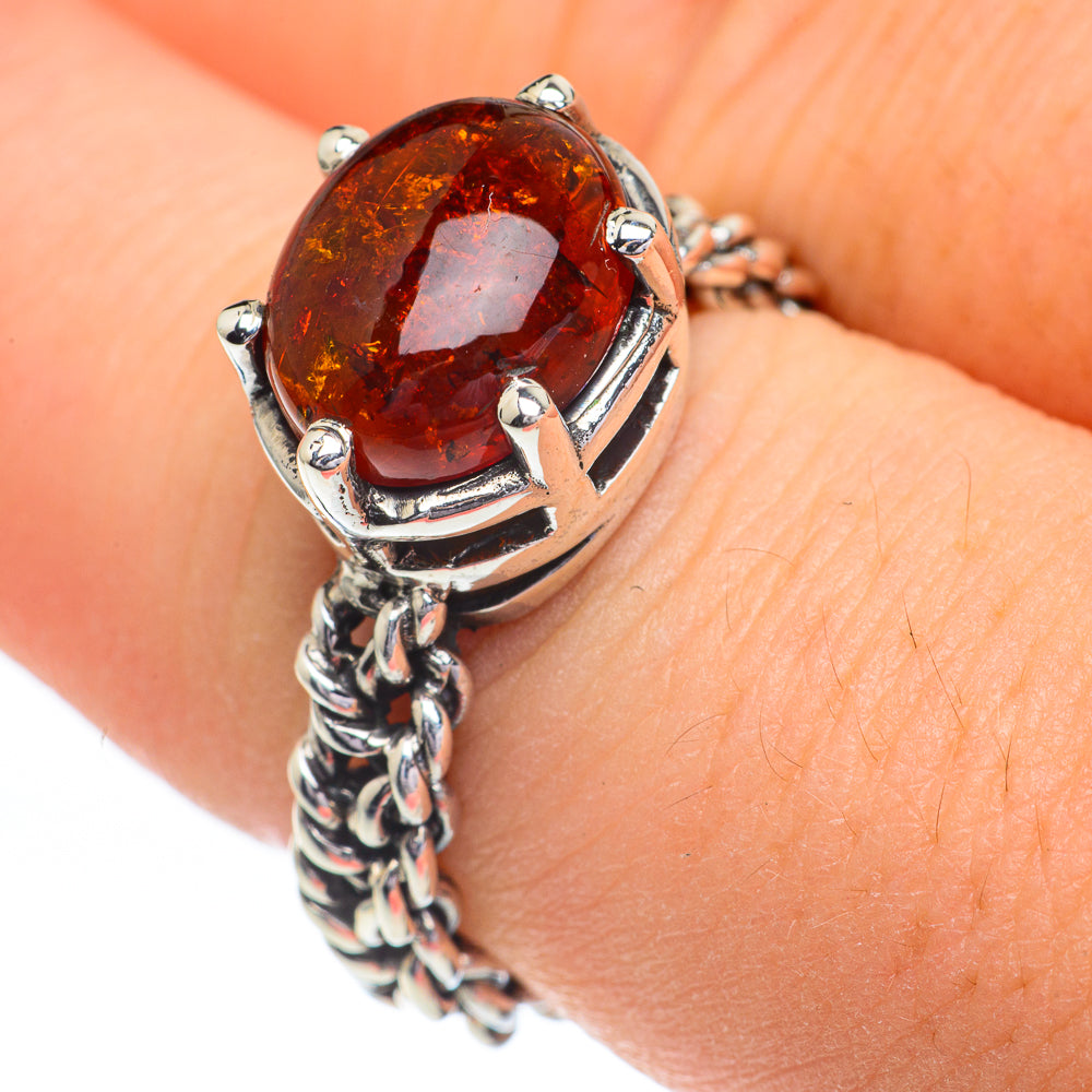 Baltic Amber Rings handcrafted by Ana Silver Co - RING60825