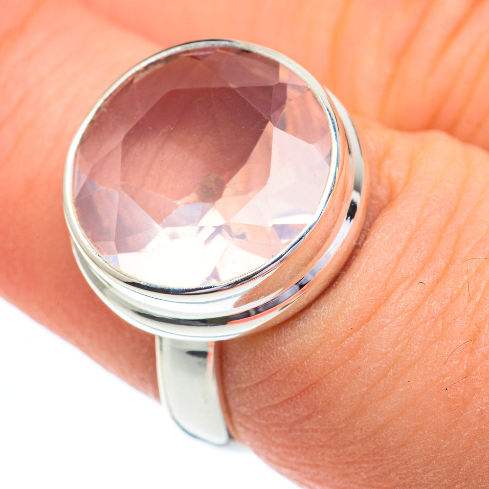 Rose Quartz Rings handcrafted by Ana Silver Co - RING60827