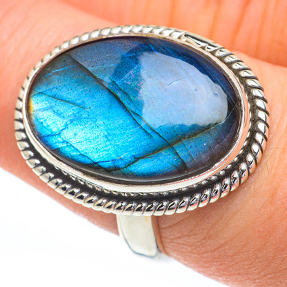 Labradorite Rings handcrafted by Ana Silver Co - RING60845