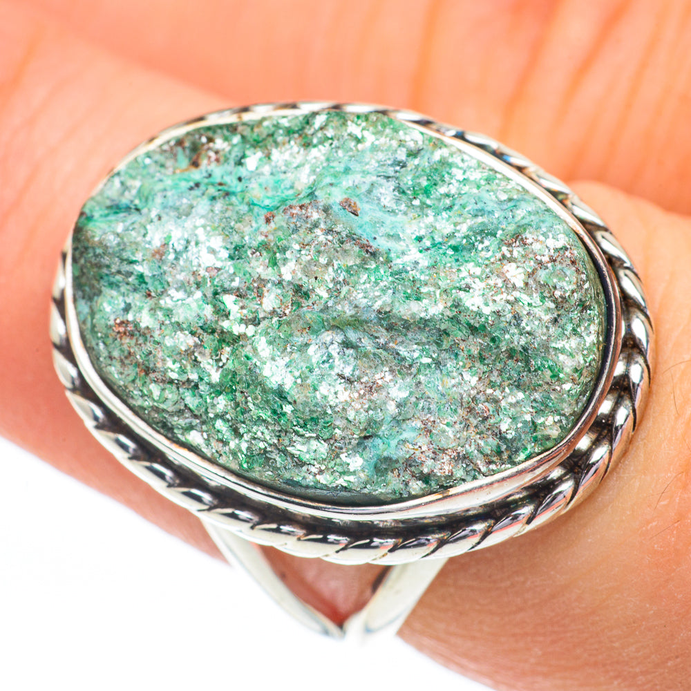 Green Fuchsite Rings handcrafted by Ana Silver Co - RING60847