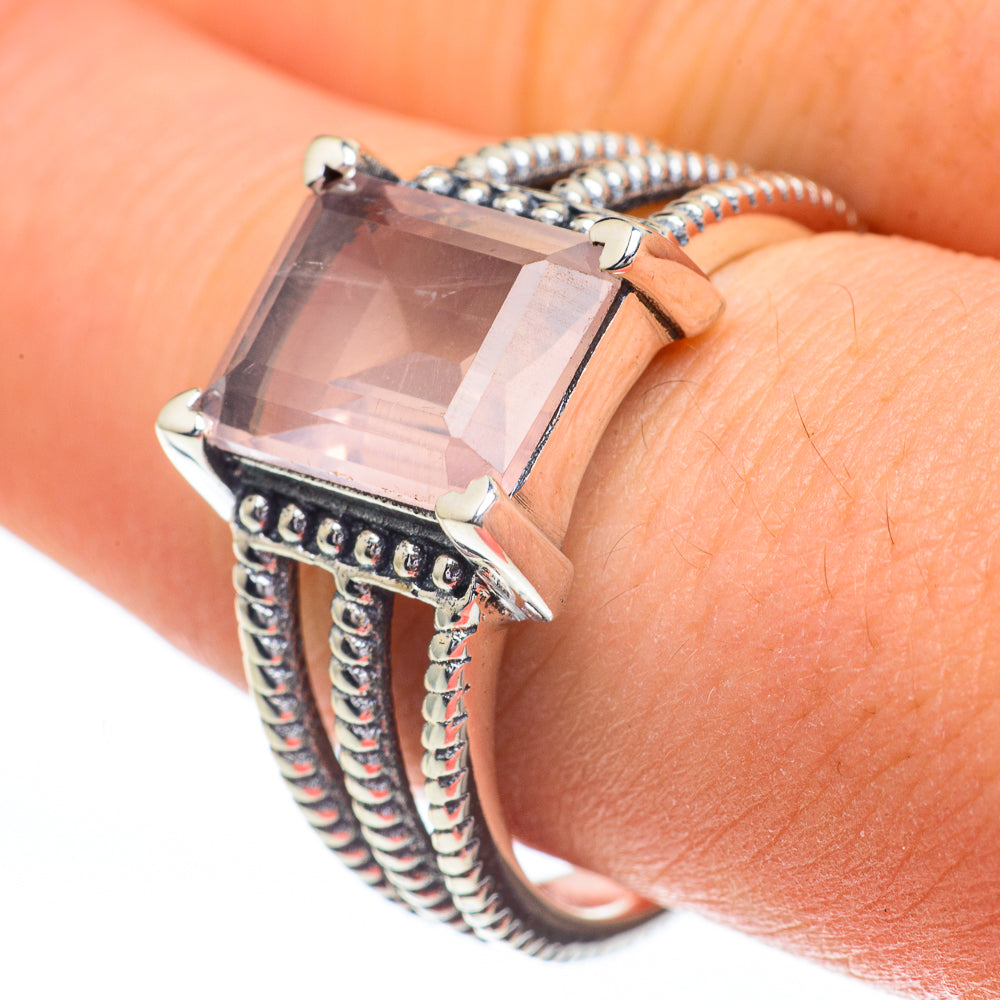 Rose Quartz Rings handcrafted by Ana Silver Co - RING60852