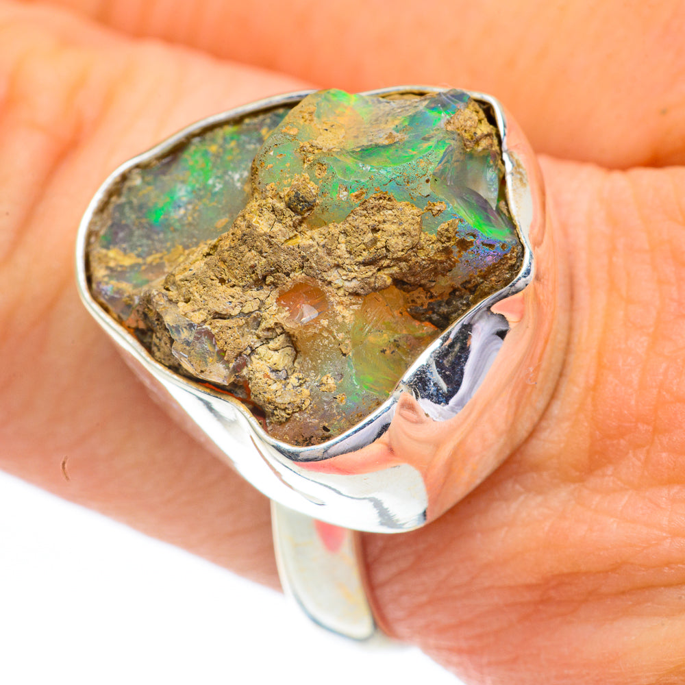 Ethiopian Opal Rings handcrafted by Ana Silver Co - RING60862