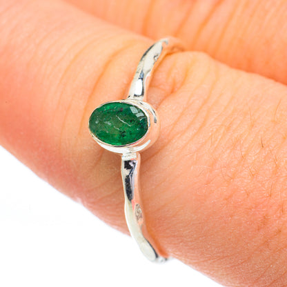 Zambian Emerald Rings handcrafted by Ana Silver Co - RING60886