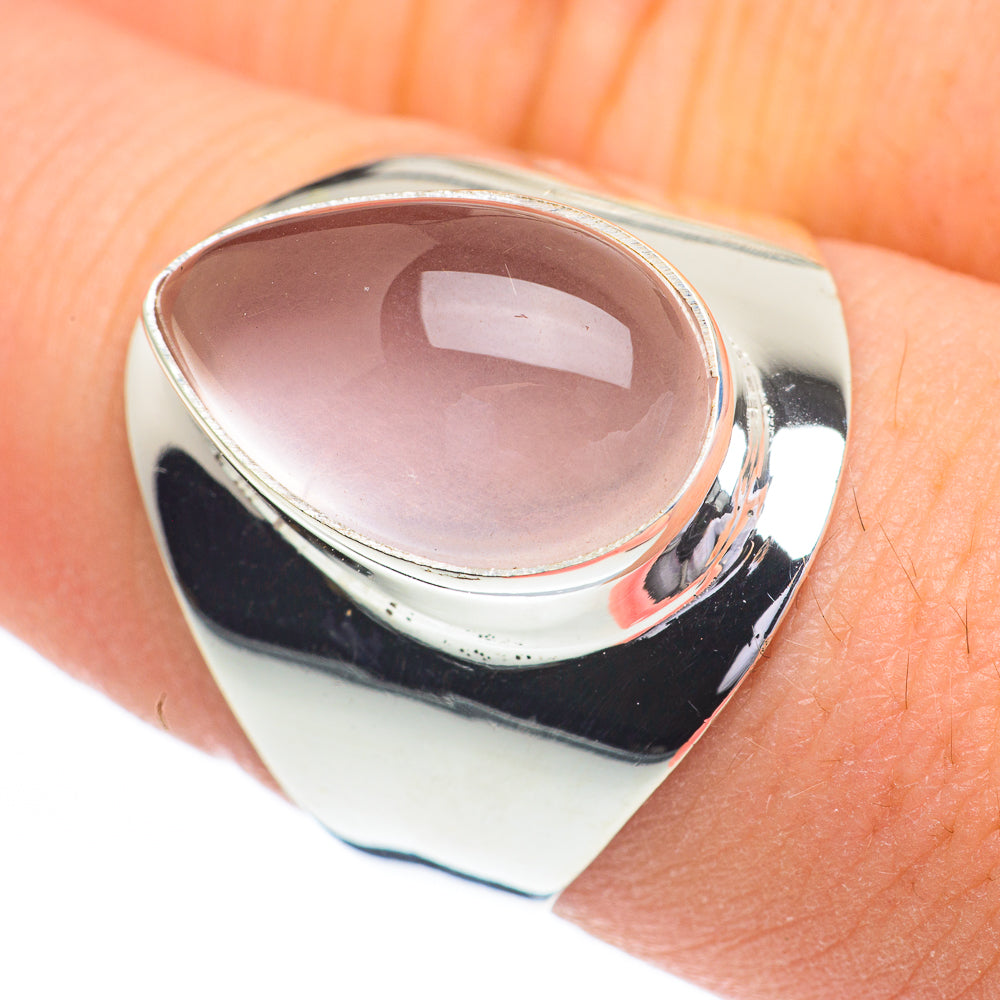 Rose Quartz Rings handcrafted by Ana Silver Co - RING60889