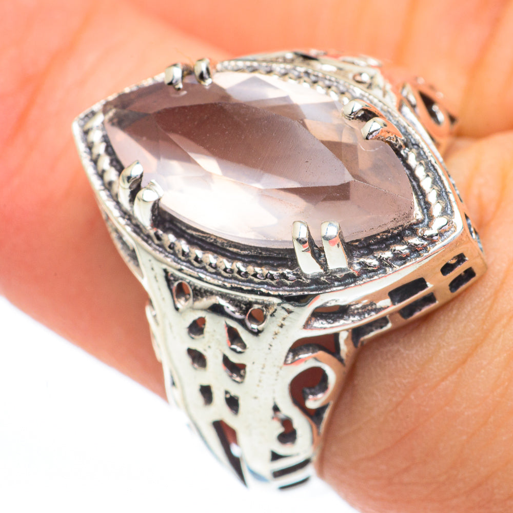 Rose Quartz Rings handcrafted by Ana Silver Co - RING60890