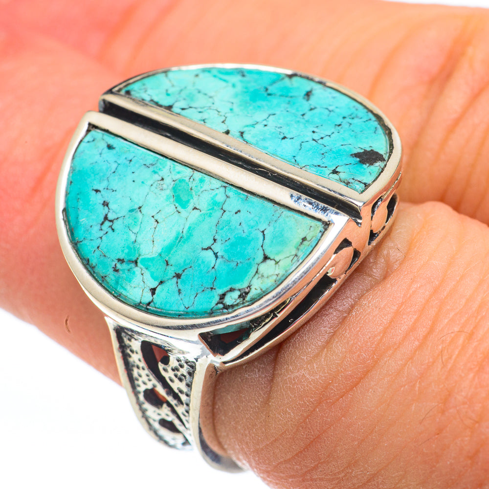Tibetan Turquoise Rings handcrafted by Ana Silver Co - RING60900