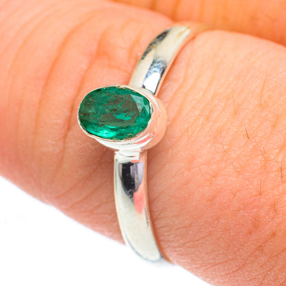 Zambian Emerald Rings handcrafted by Ana Silver Co - RING60904