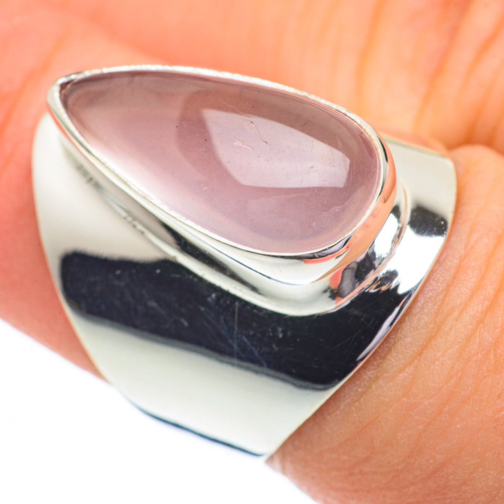 Rose Quartz Rings handcrafted by Ana Silver Co - RING60905