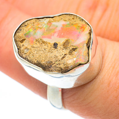 Ethiopian Opal Rings handcrafted by Ana Silver Co - RING60912
