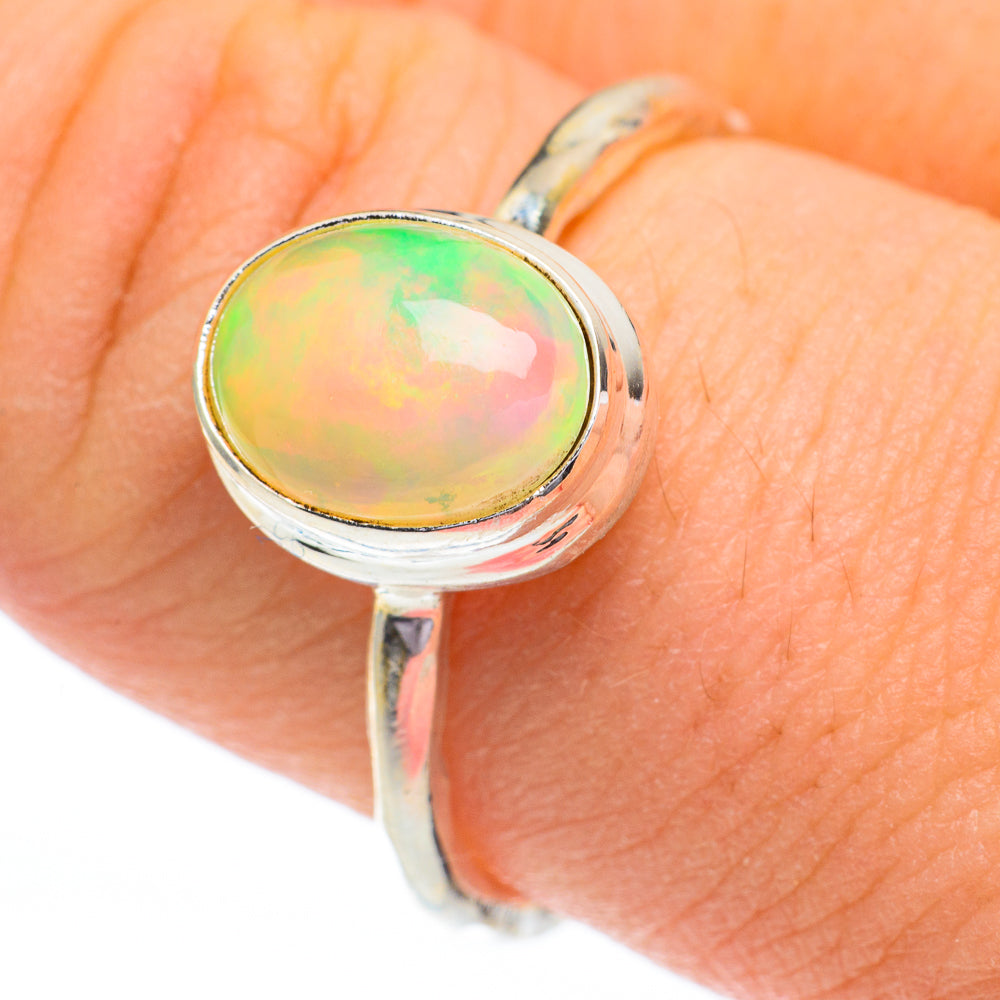 Ethiopian Opal Rings handcrafted by Ana Silver Co - RING60913