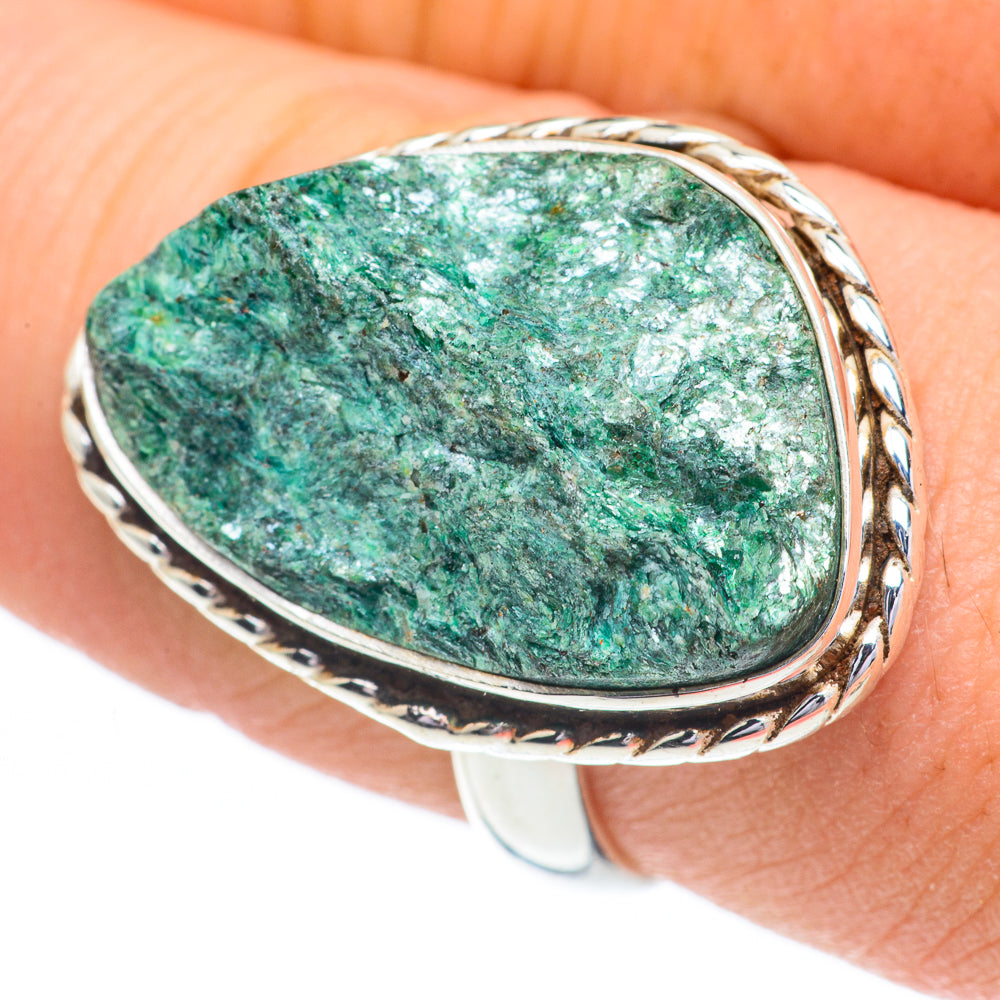 Green Fuchsite Rings handcrafted by Ana Silver Co - RING60919