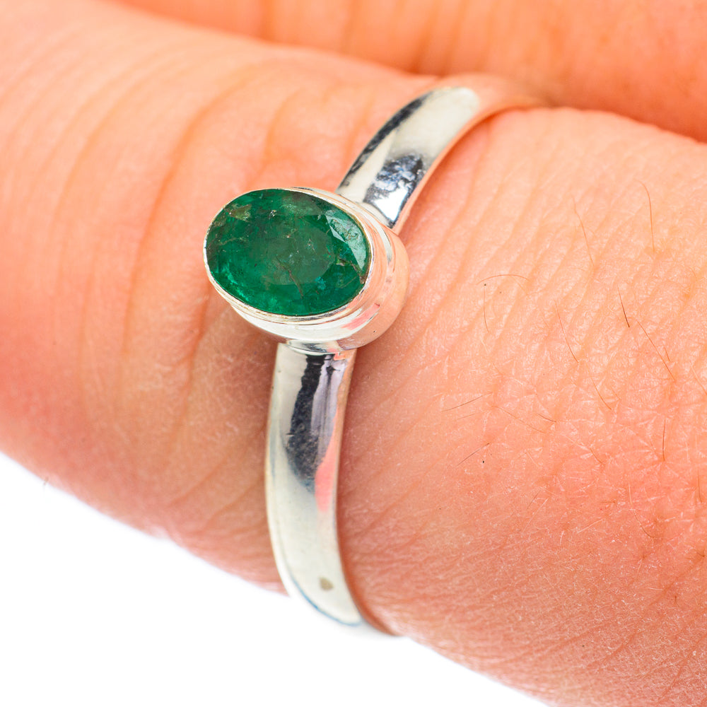 Zambian Emerald Rings handcrafted by Ana Silver Co - RING60920