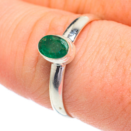 Zambian Emerald Rings handcrafted by Ana Silver Co - RING60920