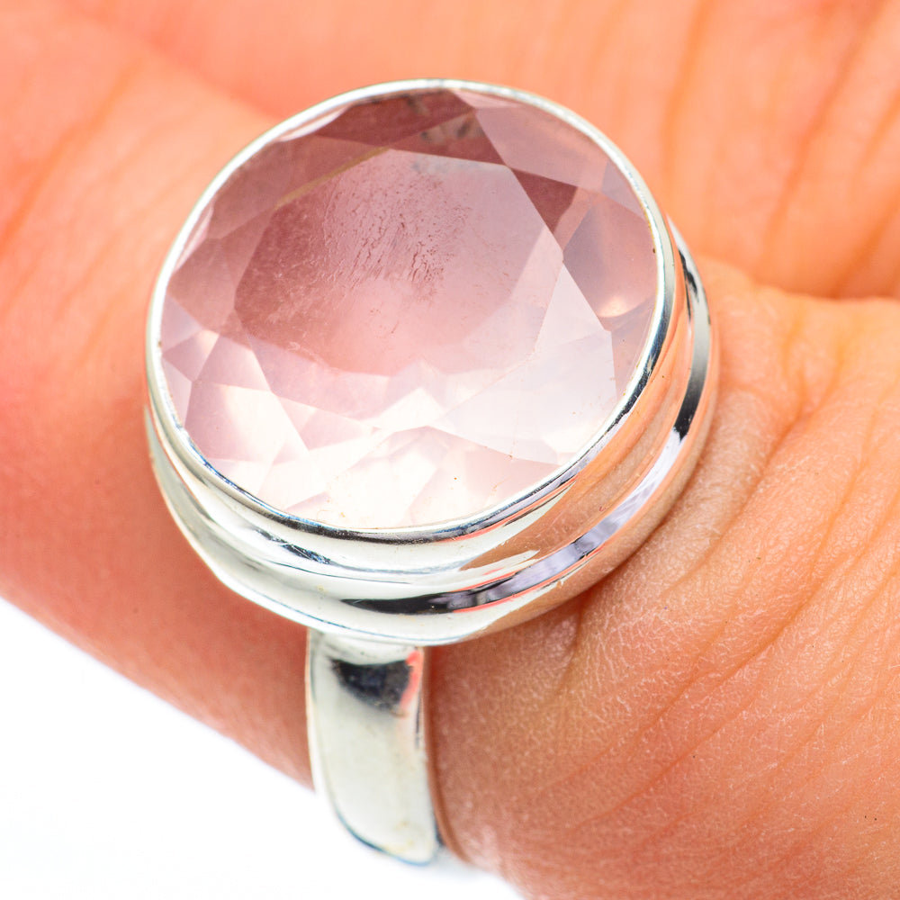 Rose Quartz Rings handcrafted by Ana Silver Co - RING60921
